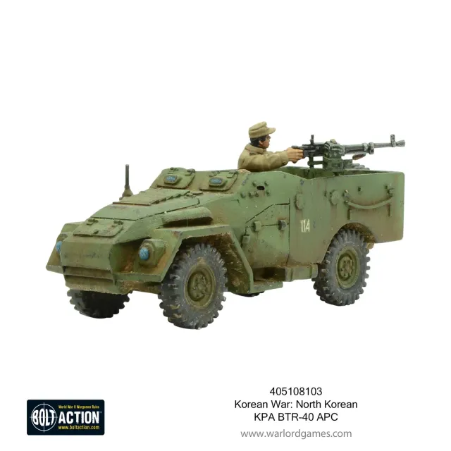 Bolt Action Korean War North Korean KPA BTR-40 APC véhicule résine métal