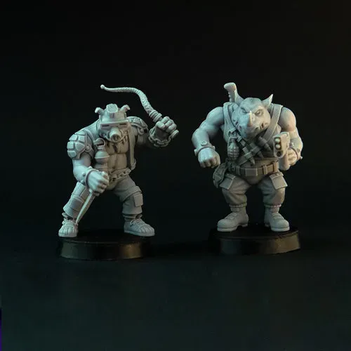 Brother Vinni Two Freaks figurine résine 28mm monstres x2