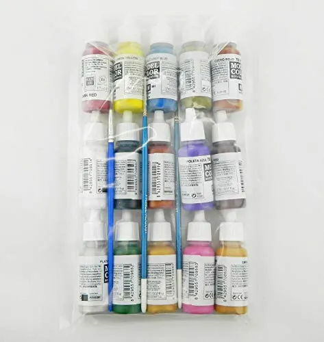 Prince August Advanced Painting Starter Kit peinture acrylique 15 pots 17 ml