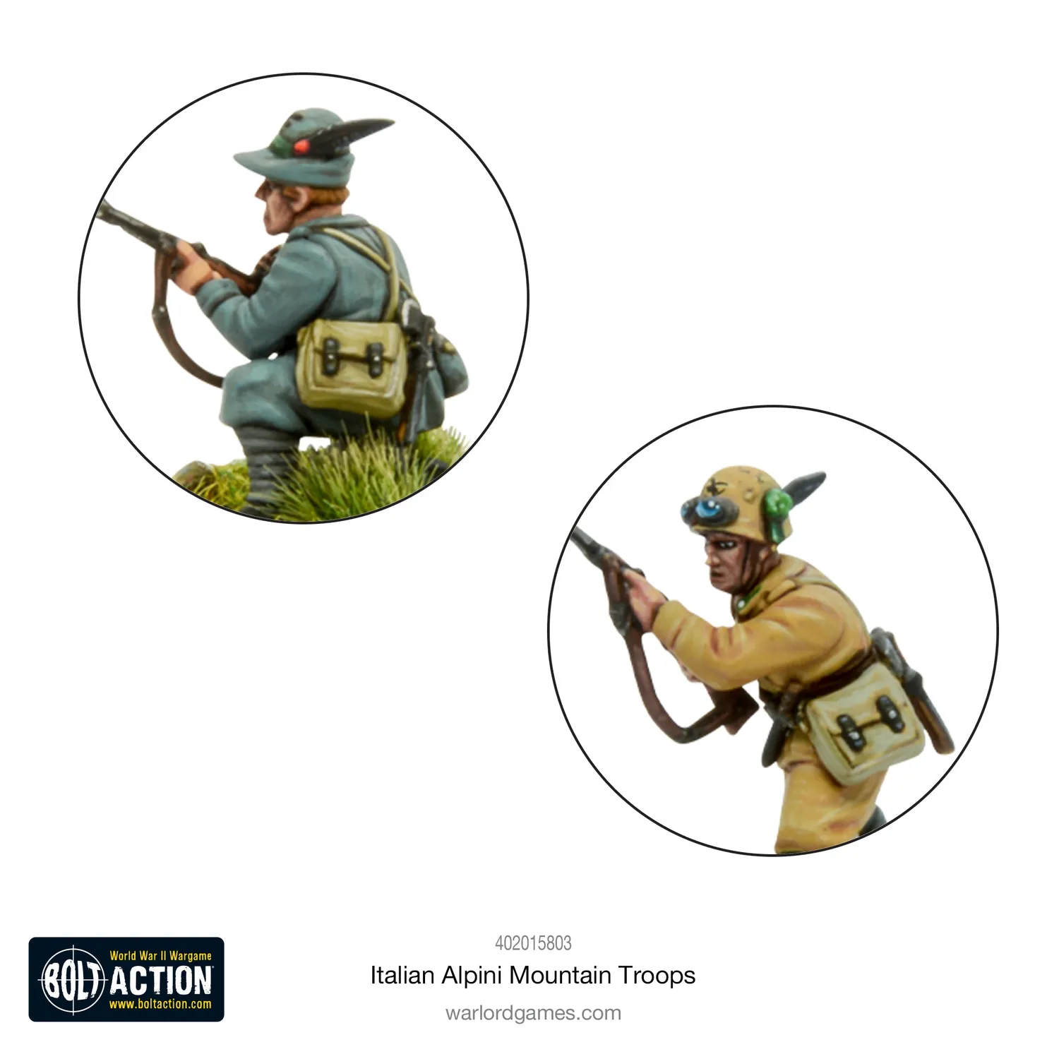 Bolt Action Italian Alpini Mountain Troops figurines 30 soldats