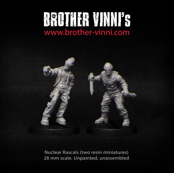 Brother Vinni Nuclear Rascals figurines 28mm x3