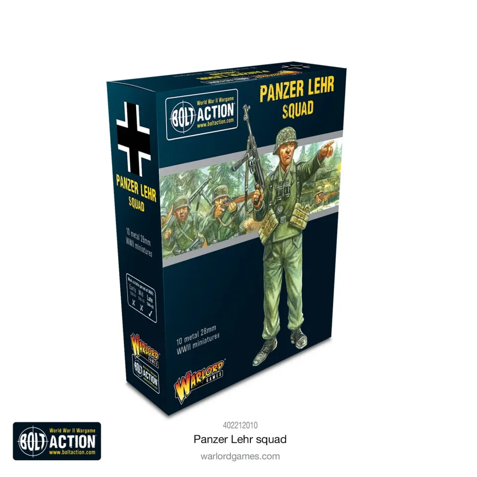 Bolt Action Panzer Lehr Squad figurines infanterie x10