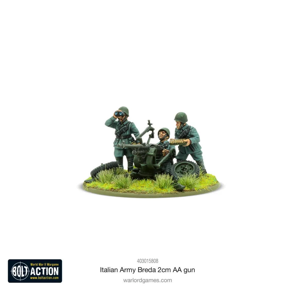 Bolt Action Italian Army Breda 2cm AA gun canon antiaérien métal