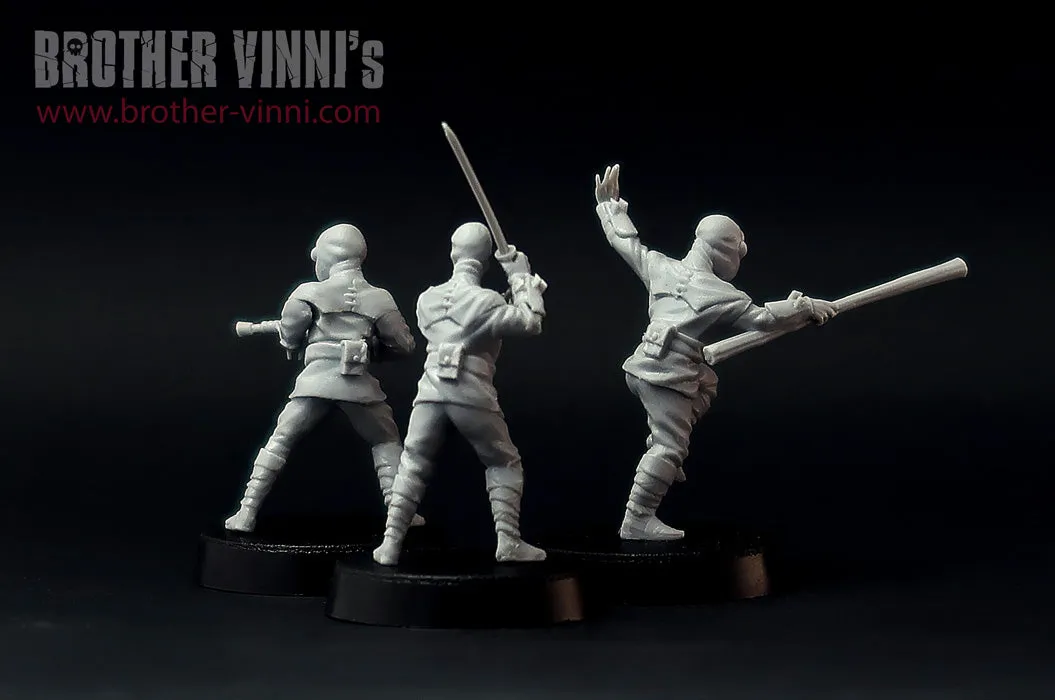 Brother Vinni Noodle Clan Ninjas figurine résine 28mm x3