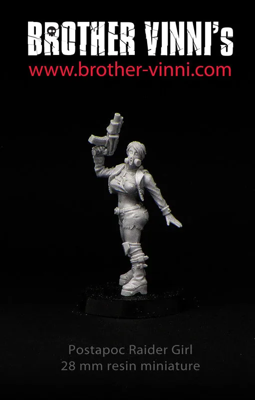 BROTHER VINNI Raider Girl Post Apocalypse figurine 28 mm résine