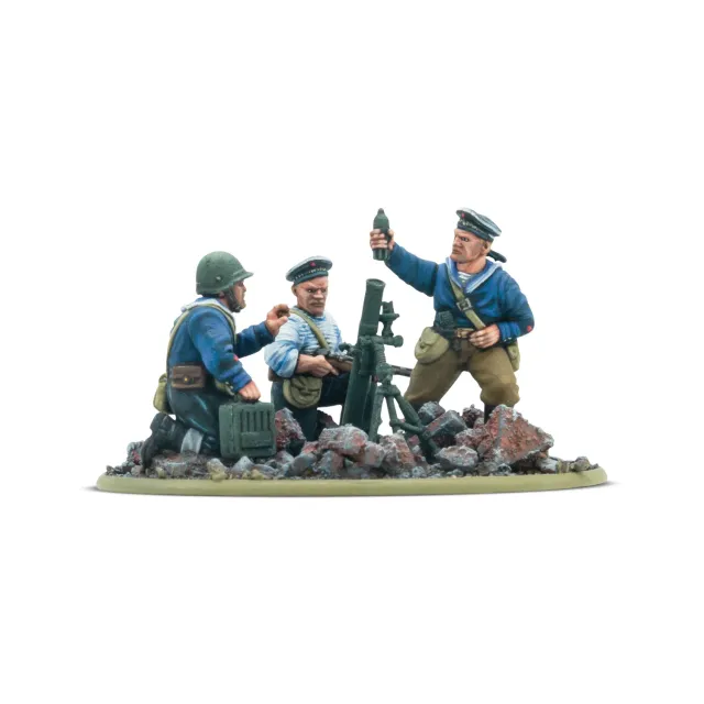 Bolt Action Soviet Naval Brigade Medium Mortar Team figurines métal