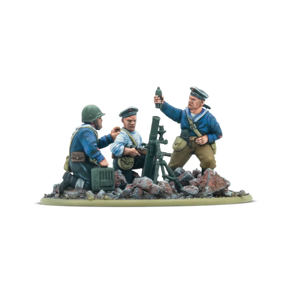 Bolt Action Soviet Naval Brigade Medium Mortar Team figurines métal