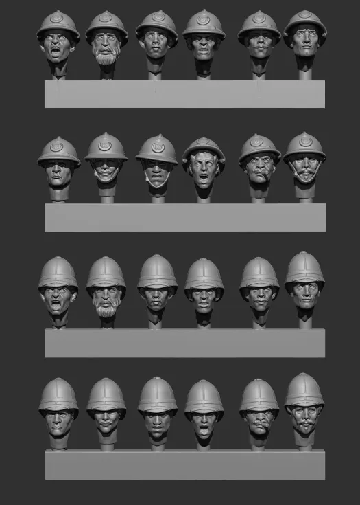 Armée française Syrie pack fichiers STL 28mm pré-supportés