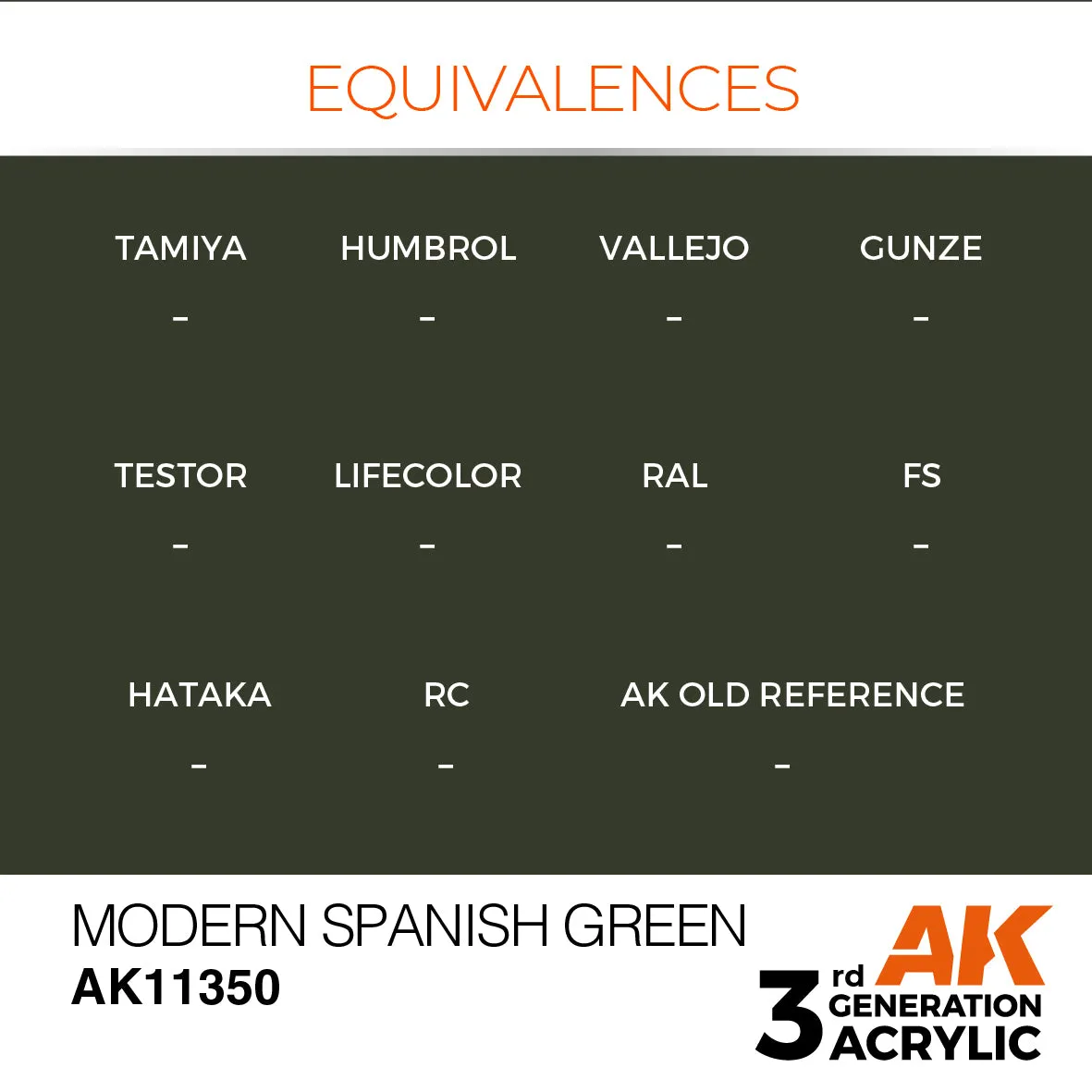 AK Interactive 3Gen Modern Spanish Green peinture 17ml mate