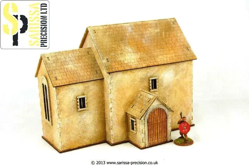 Bolt Action Église Saxonne Normande Décor MDF village