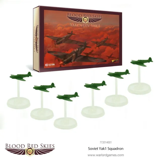 Bolt Action Blood Red Skies Soviet Yak1 escadrille 6 avions plastique
