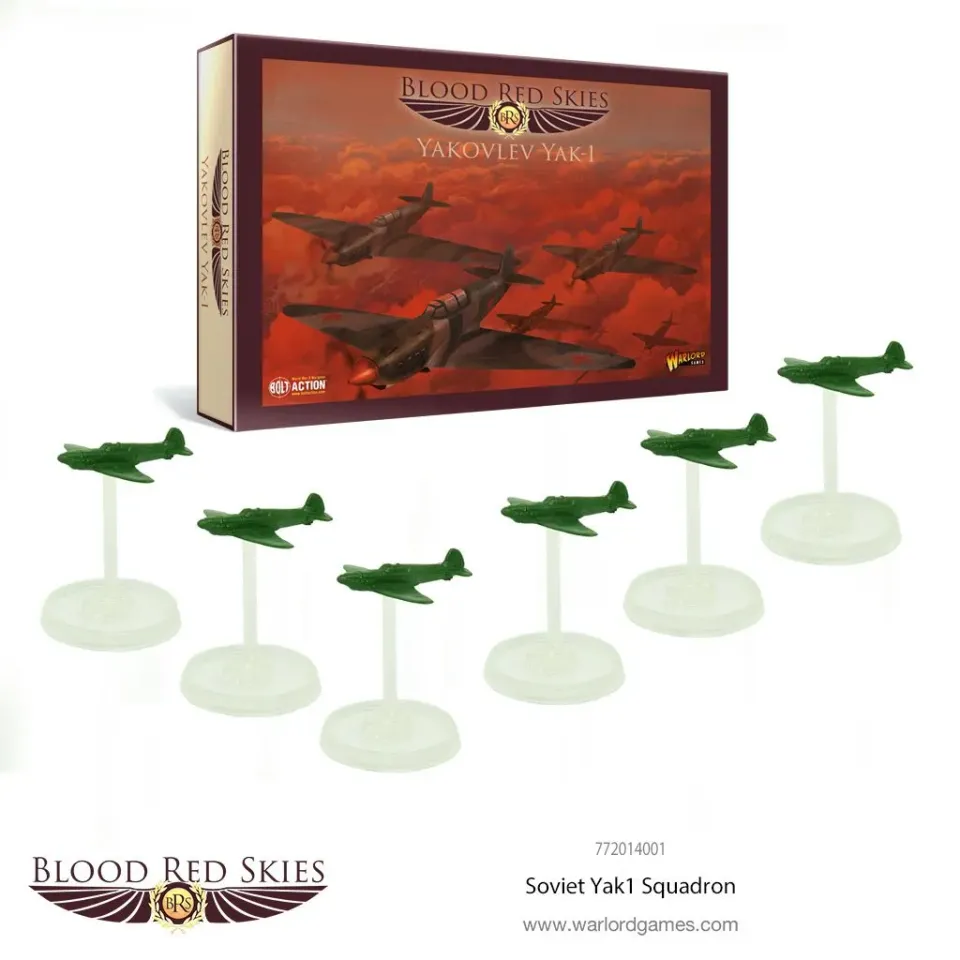 Bolt Action Blood Red Skies Soviet Yak1 escadrille 6 avions plastique