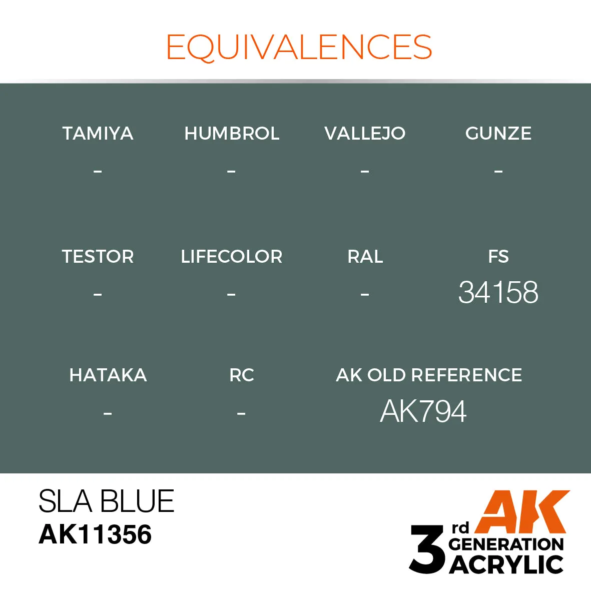 AK Interactive 3Gen Acrylic SLA Blue peinture acrylique 17 ml