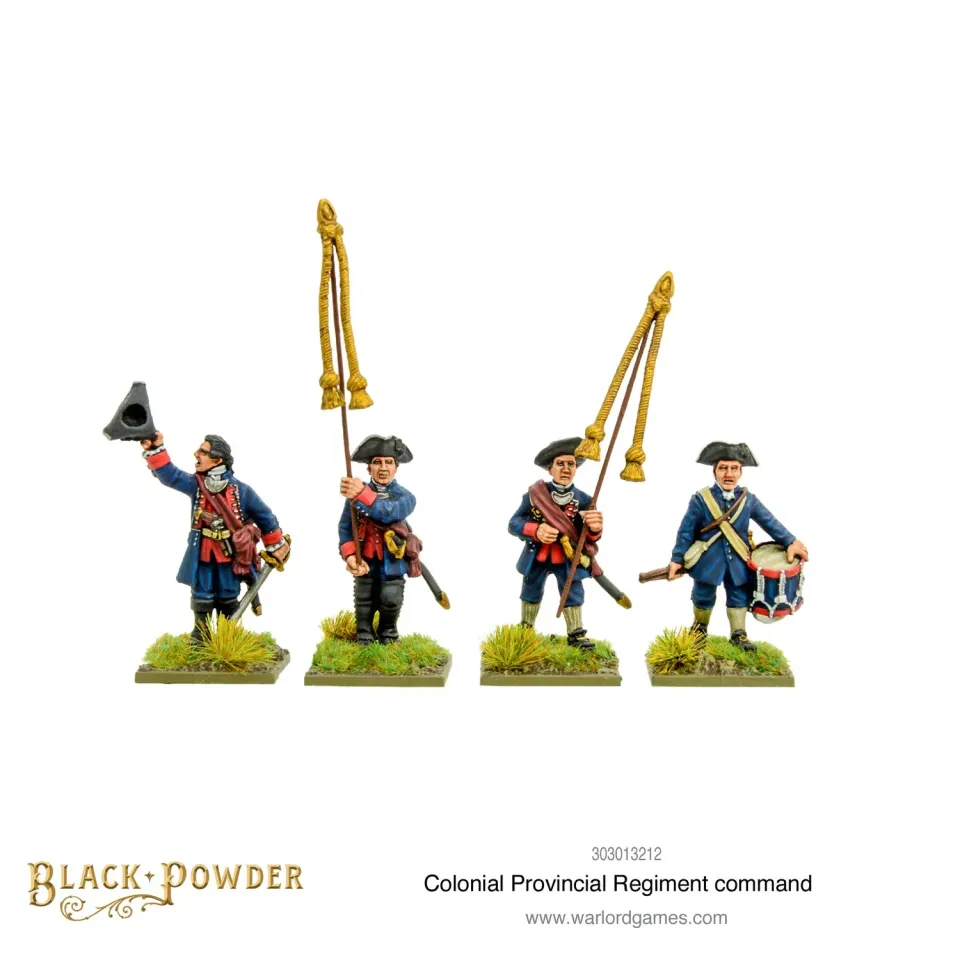 Bolt Action Colonial Provincial Regiment command métal 4 figurines