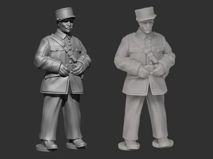 Des Tranchées aux Barricades Policier FFI figurine test 28mm