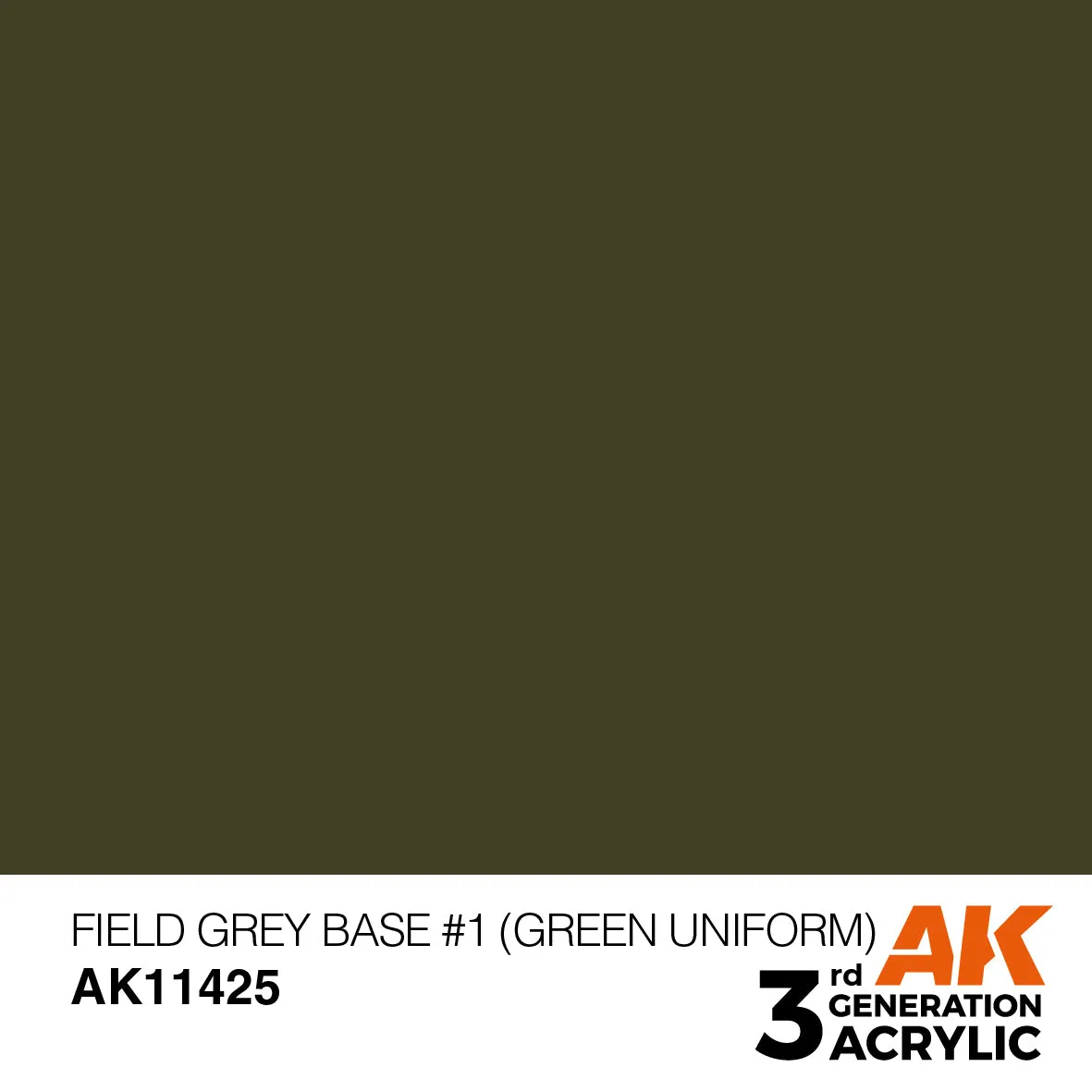 AK Interactive 3Gen Acrylic Field Grey Base #1 peinture 17 ml