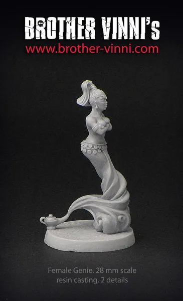 Brother Vinni Female Genie figurine résine 28 mm lampe