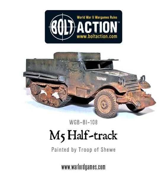 Bolt Action M5 Halftrack véhicule résine 28mm