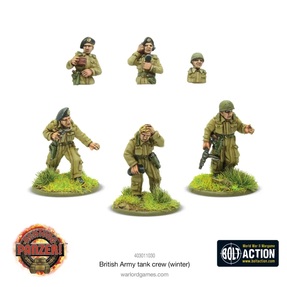 Warlord Games Bolt Action British Tank Crew figurines résine hiver