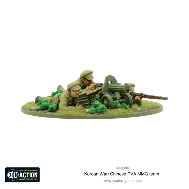 Bolt Action Korean War Chinese PVA MMG team figurines métal