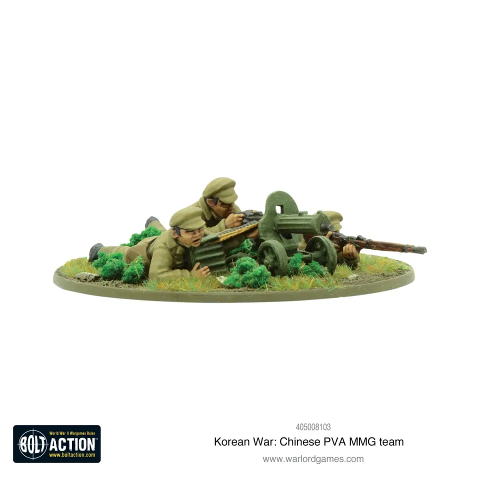 Bolt Action Korean War Chinese PVA MMG team figurines métal