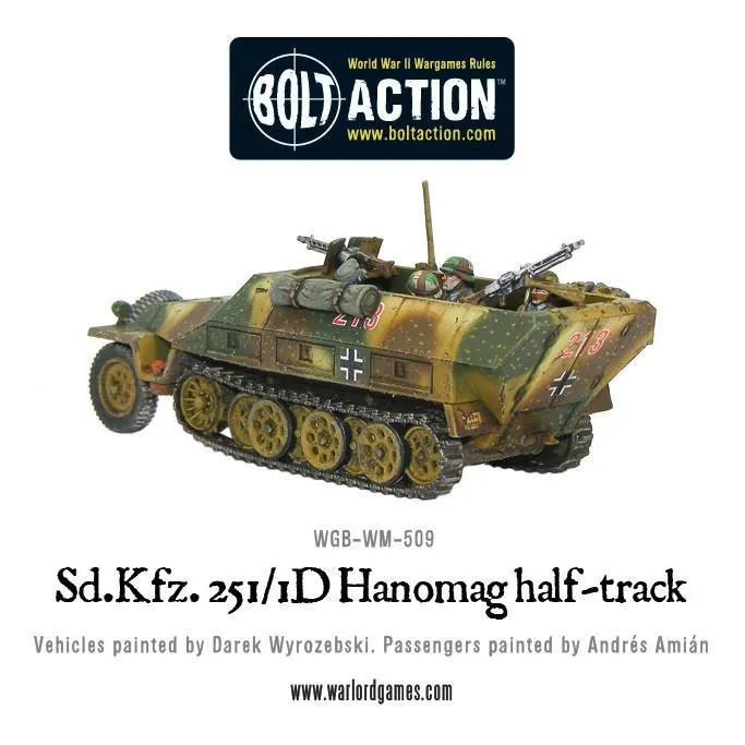 Bolt Action Sd.Kfz 251/1 ausf D half-track en plastique