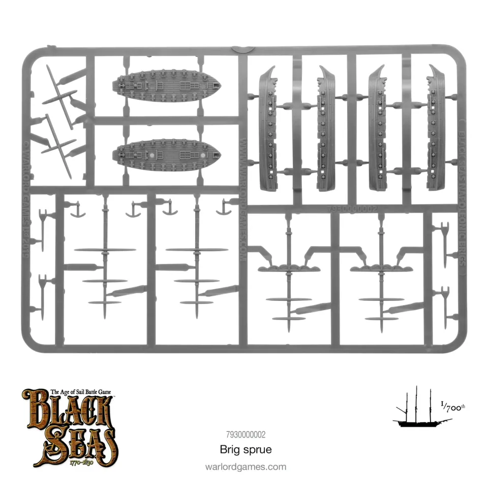 Bolt Action Black Seas Brig Frame maquette bateau plastique grappe