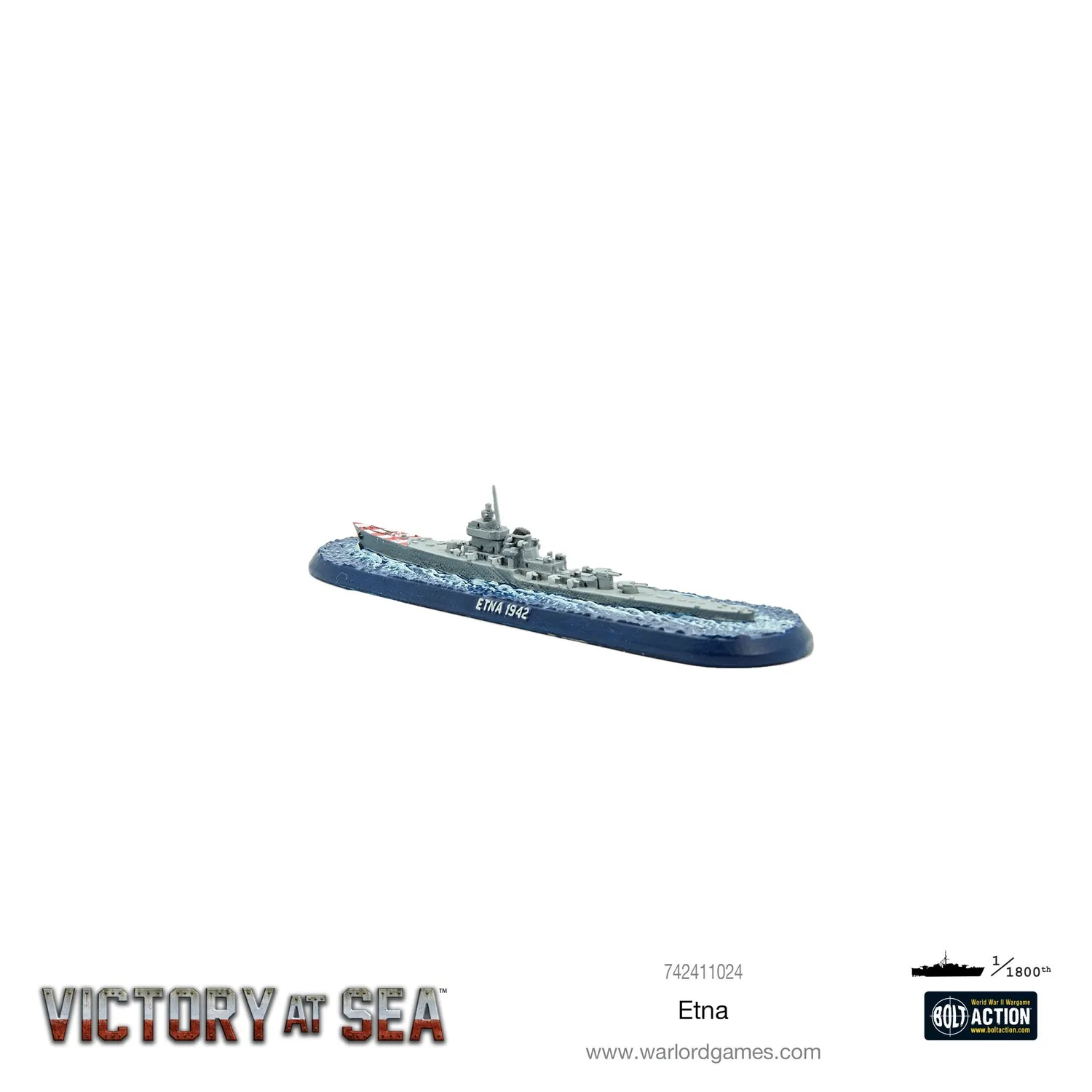 Victory at Sea Etna croiseur miniature métal italien