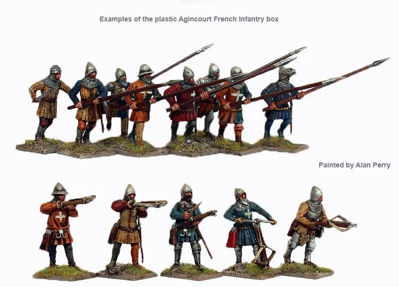 Bolt Action Agincourt French Infantry figurines plastique 42 médiéval