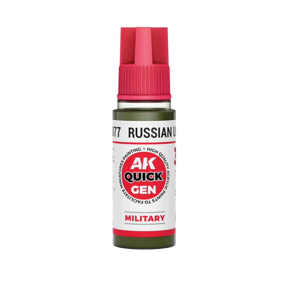 AK Interactive QuickGen Russian Uniform peinture acrylique 18ml vert