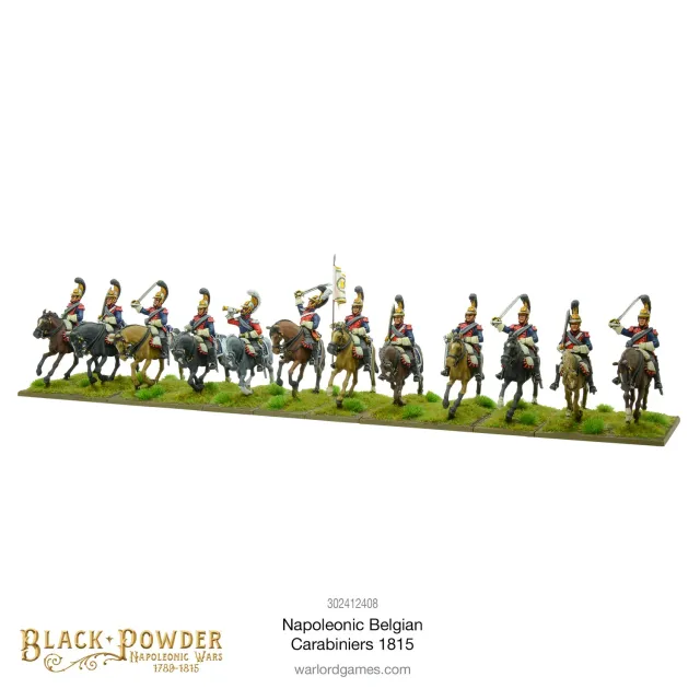 Bolt Action Carabiniers belges 1815 figurines cavalerie x12