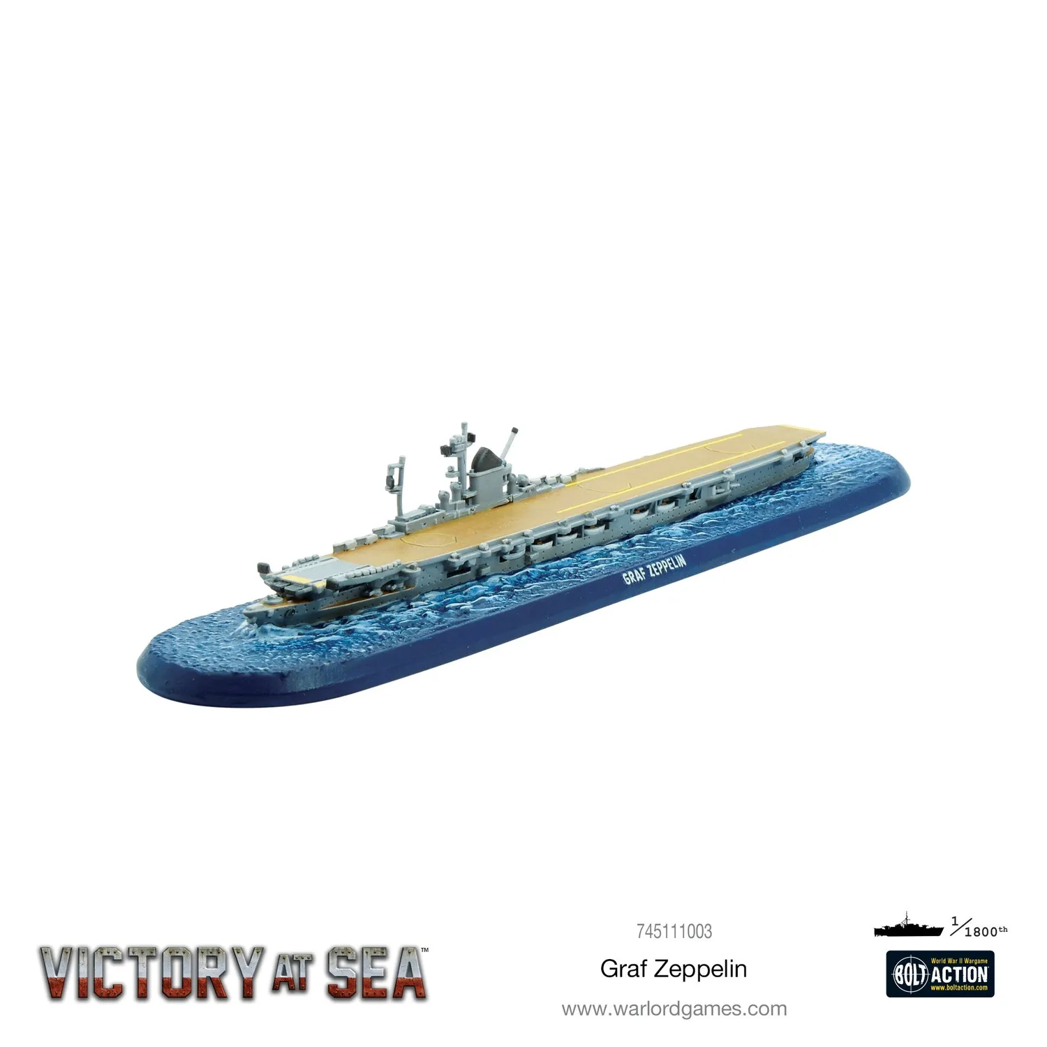 Warlord Games Victory at Sea Graf Zeppelin navire porte-avions résine