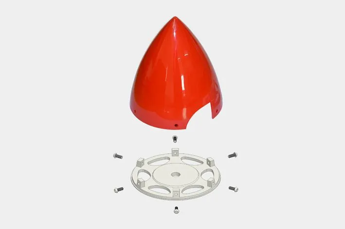Black Horse Model Scale spinner rouge 115 mm