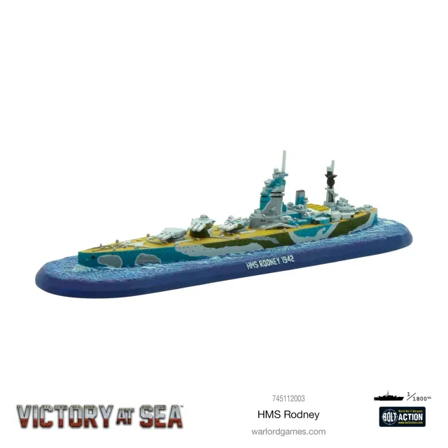 Victory at Sea HMS Rodney navire résine métal
