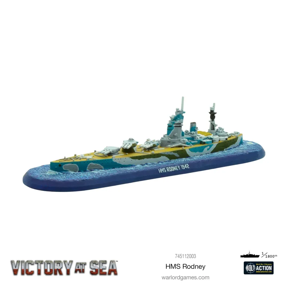 Victory at Sea HMS Rodney navire résine métal