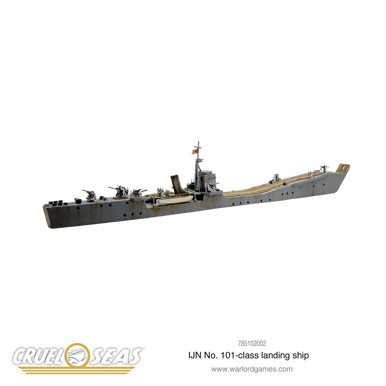 Bolt Action Cruel Seas Imperial Japanese Navy No. 103-class landing ship navire de débarquement métal