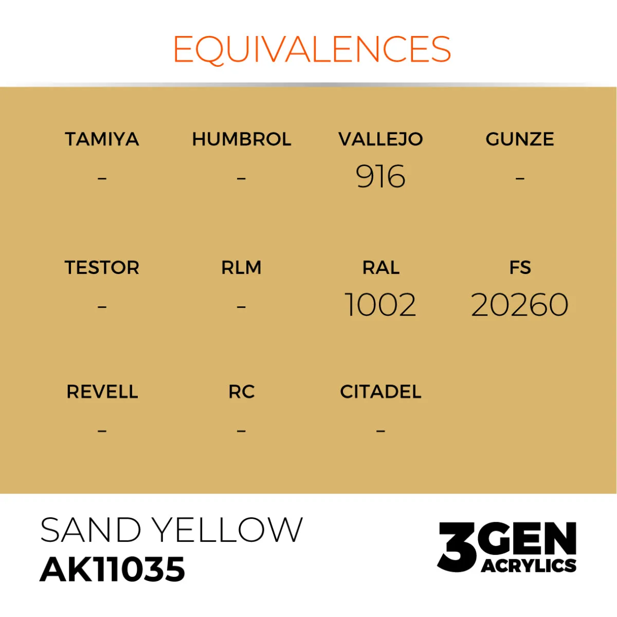 AK Interactive 3Gen Sand Yellow peinture 17ml jaune sable