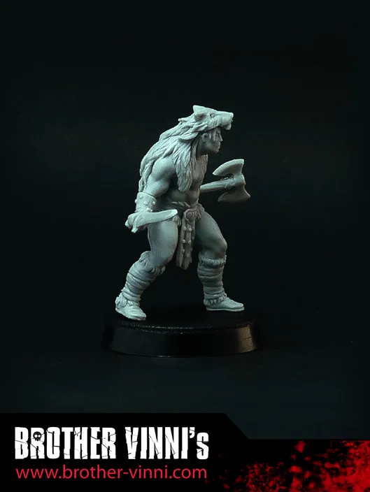 BROTHER VINNI Barbarian miniature figurine barbare 28 mm en résine