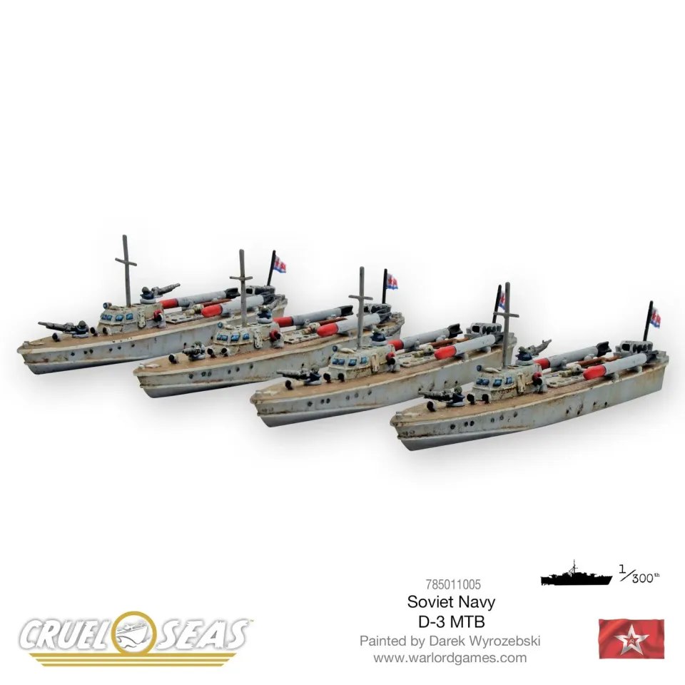 Warlord Games Cruel Seas Soviet D-3 MTBs maquette métal
