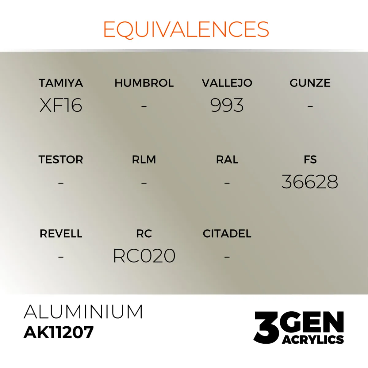 AK Interactive 3Gen Acrylic Aluminium peinture acrylique 17 ml métallique