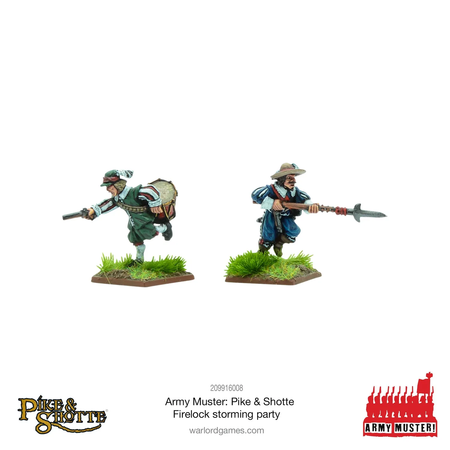 Bolt Action Pike & Shotte Army Muster Firelock Storming Party infanterie