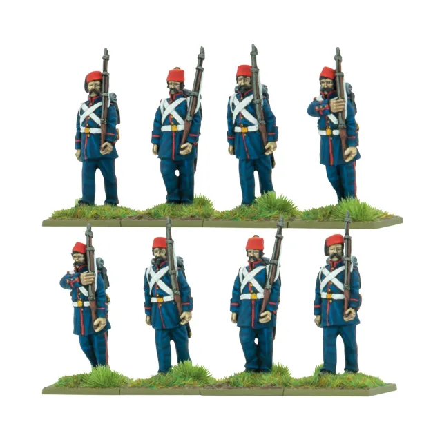 Bolt Action Crimean War Turkish Infantry figurines 28 mm métal