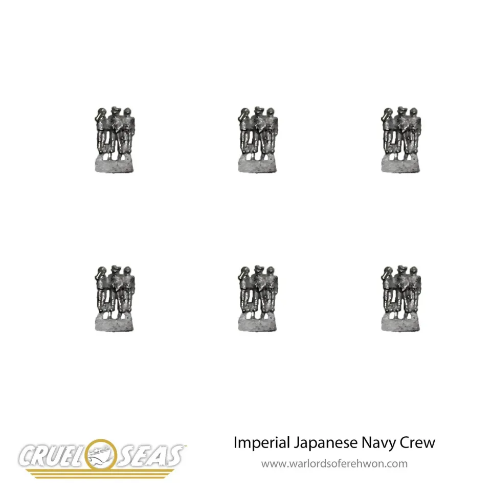 Warlord Cruel Seas Imperial Japanese Navy Crew figurines métal x6