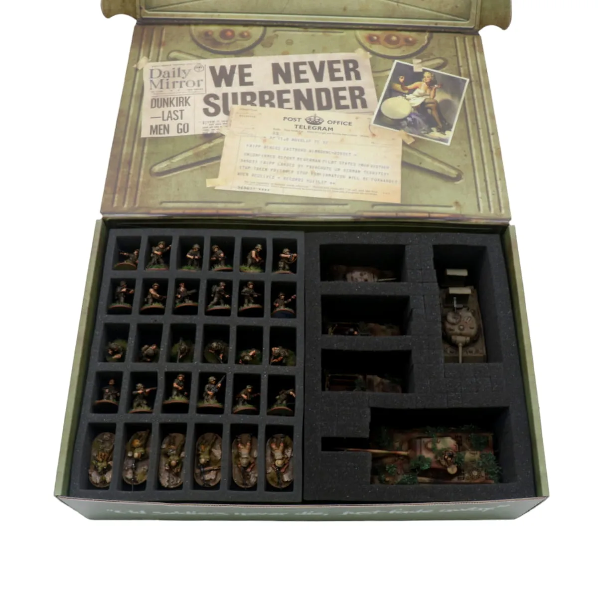 Safe & Sound Bolt Action Army Box mallette rangement 90 figurines
