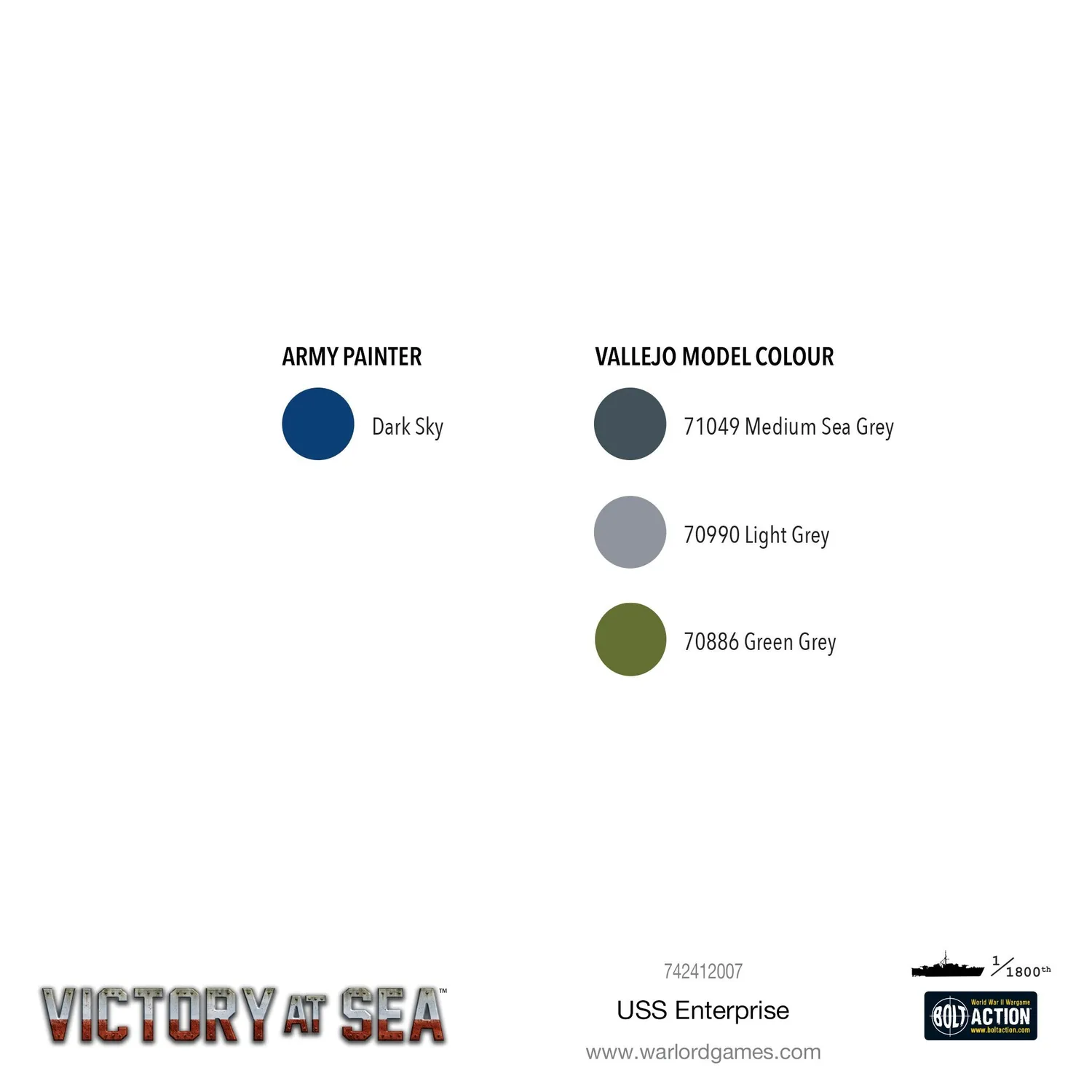 Bolt Action Victory at Sea USS Enterprise porte-avions