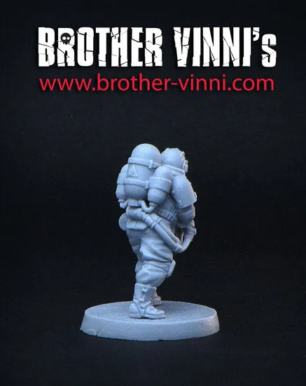 Brother Vinni soldat lance-flammes figurine 28mm résine