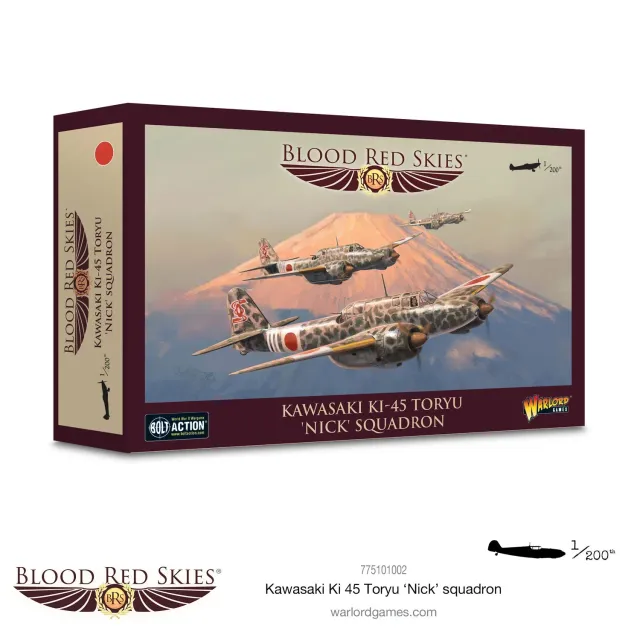 Bolt Action Blood Red Skies Kawasaki Ki-45 Toryu 'Nick' Squadron avions 6 pièces