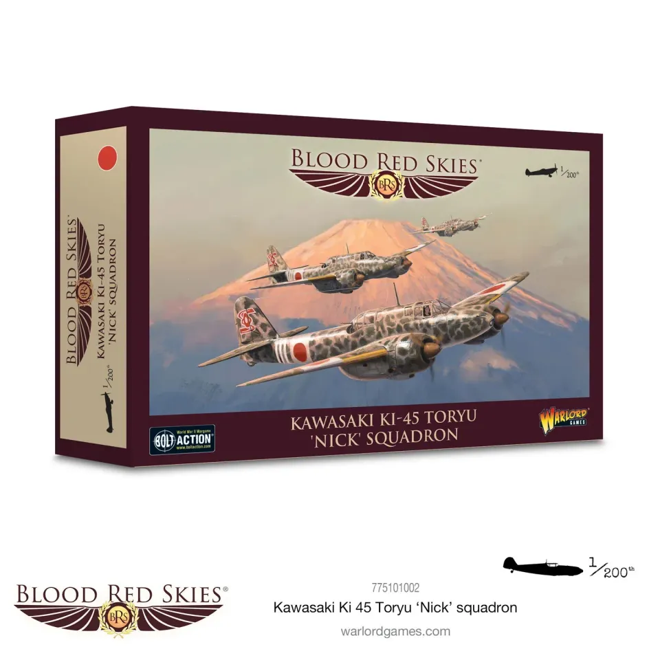 Bolt Action Blood Red Skies Kawasaki Ki-45 Toryu 'Nick' Squadron avions 6 pièces