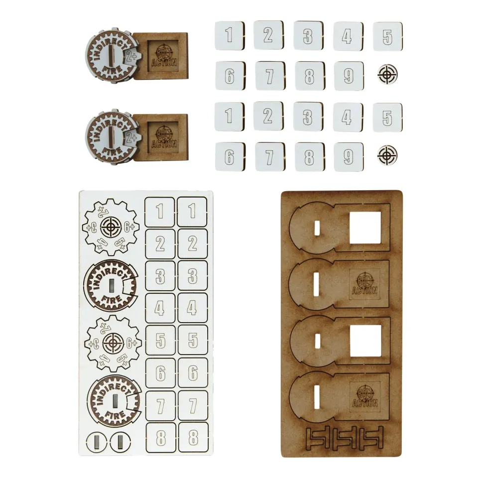 Warlord Games Bolt Action Artillery Zeroing In Markers marqueurs MDF 2 pièces