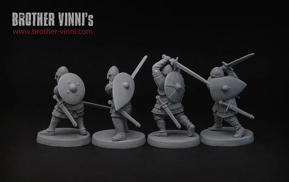 Brother Vinni SAGA Norman Knights figurines 28mm x4